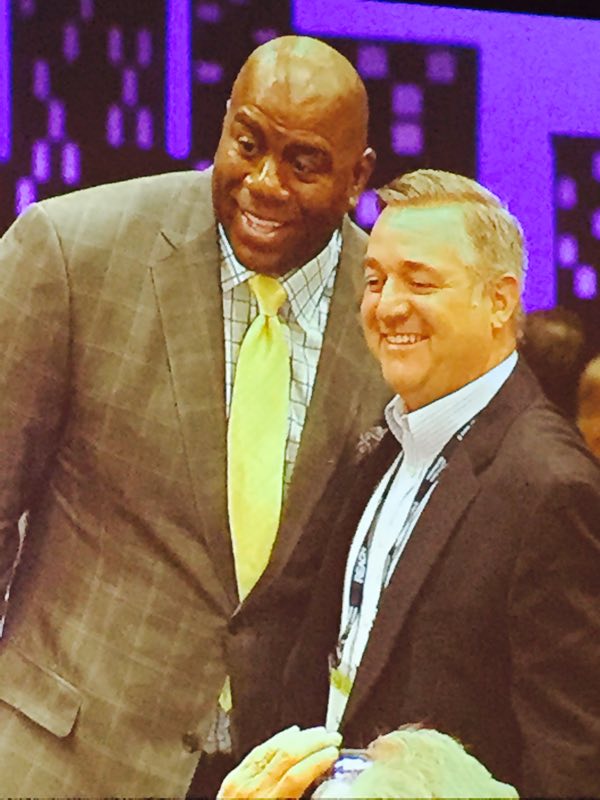 NJCUL Pres/CEO Greg Michlig with Magic Johnson