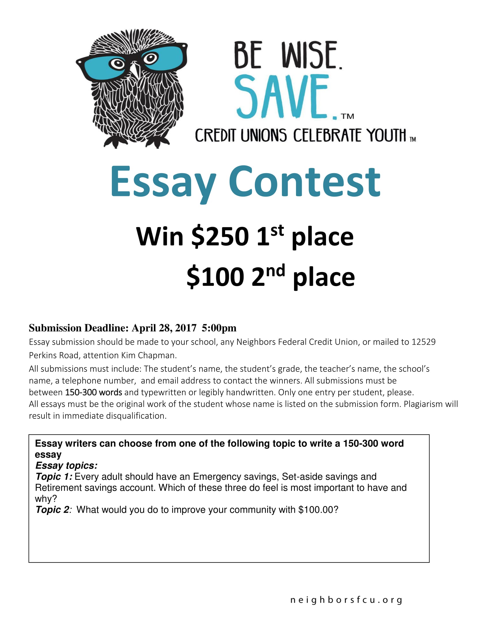 National essay contests for high school students
