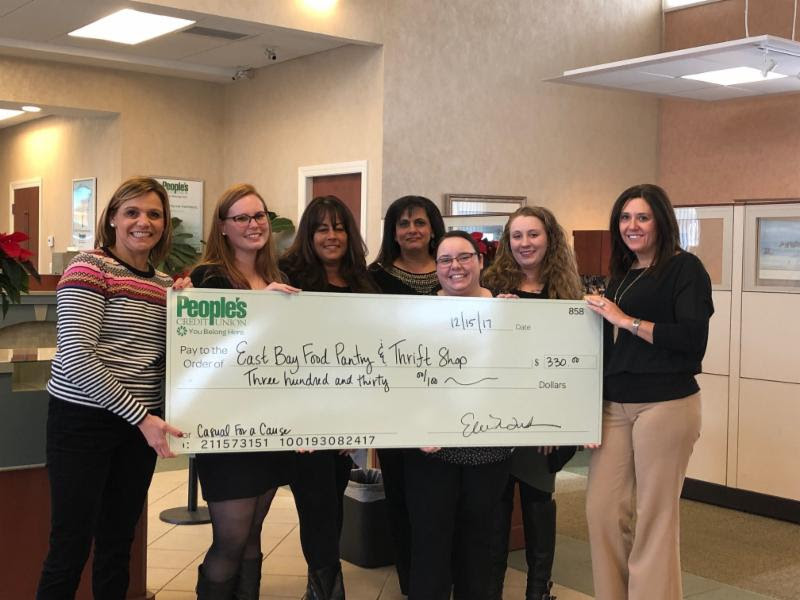 People S Credit Union Employees Donate To East Bay Food Pantry