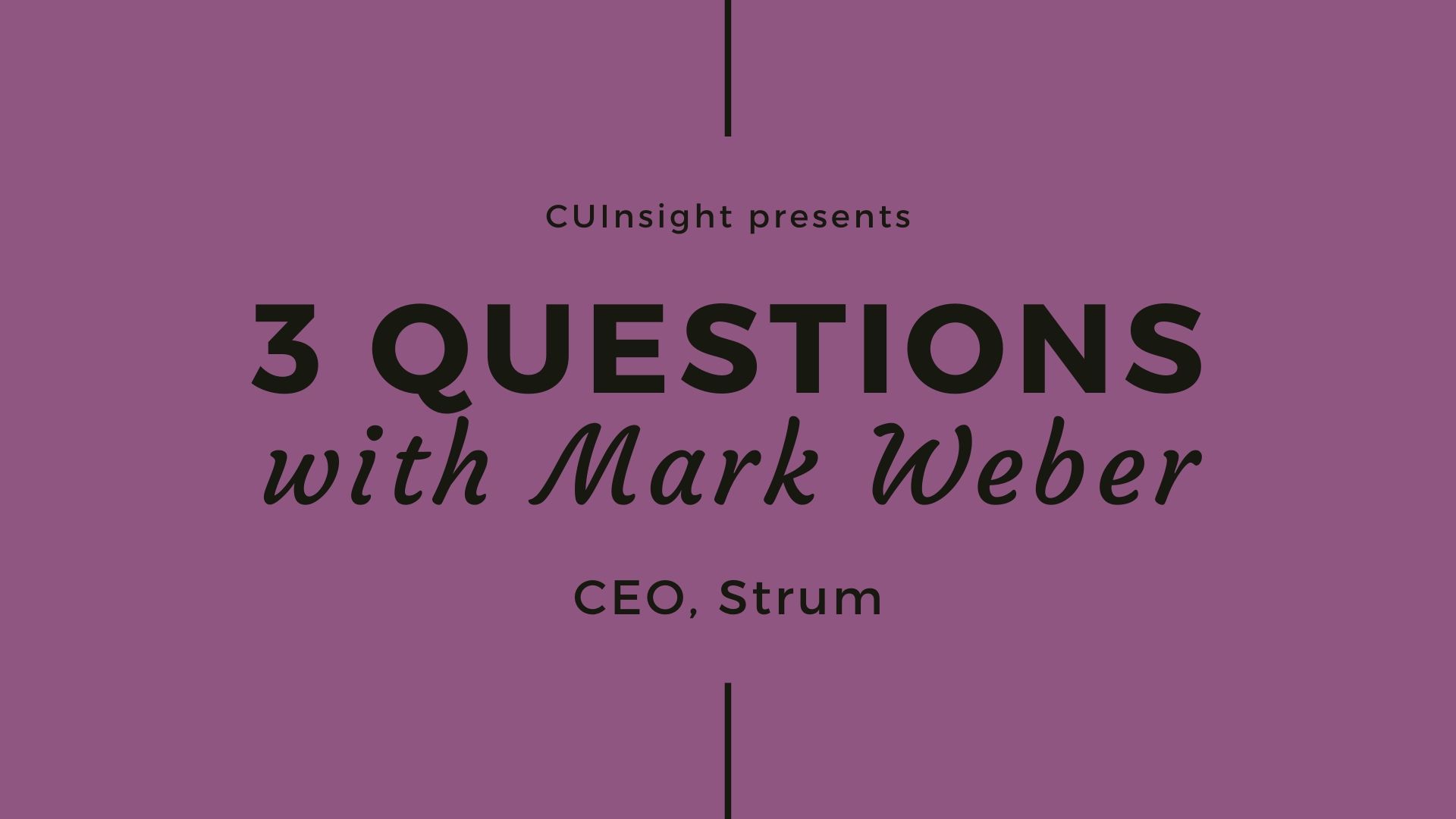 3 questions with Strum’s Mark Weber