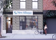 Building a modern credit union branch in a historic rowhouse