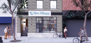 Building a modern credit union branch in a historic rowhouse