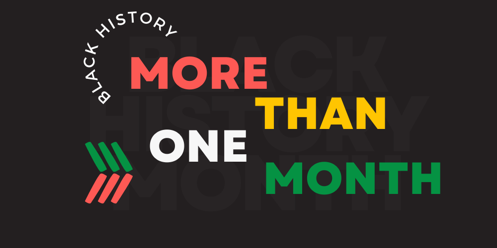 bigstock—447104761|Black Simple Hand Illustration Happy Black History Month Facebook Cover (1000 × 500 px)