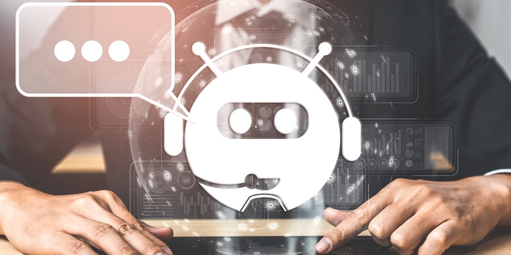 Ai Chatbot Smart Digital Customer Service Application Concept. Computer Or Mobile Device Application