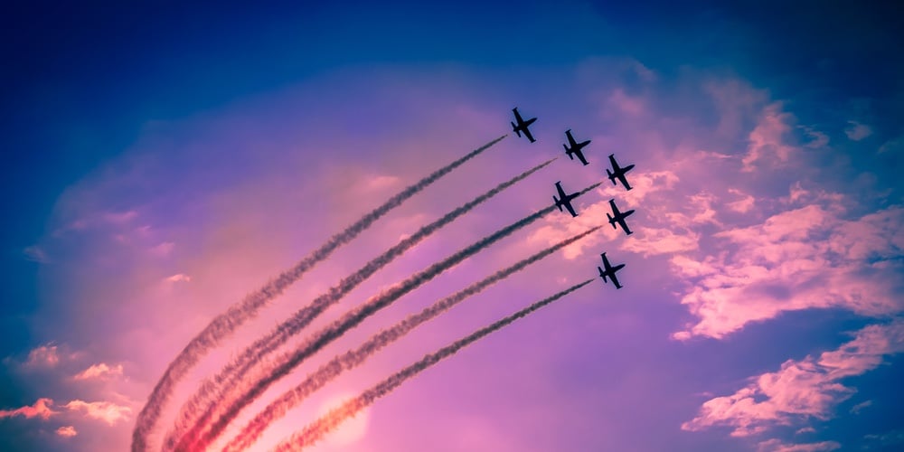Airplanes On Airshow
