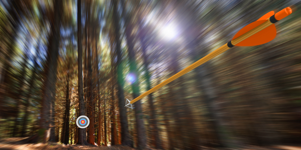 bigstock-arrow-flying-to-target-with-ra-110552486