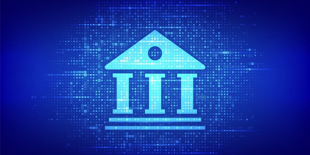 Banking Service Background. Bank Building Icon Made With Currency Symbols. Dollar