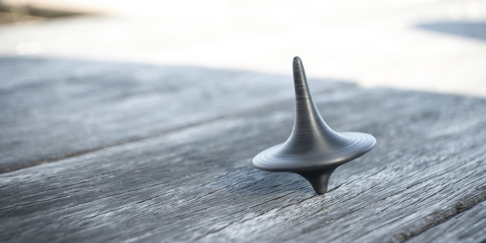 Black Spinning Gyroscopet
