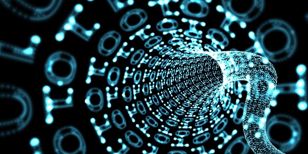 Blue Binary Tunnel