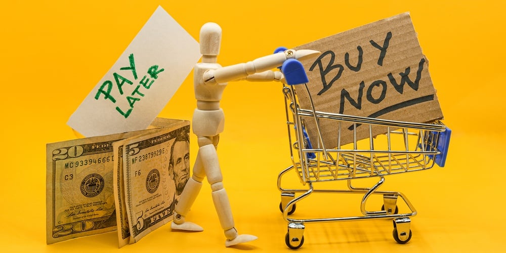 Bnpl Buy Now Pay Later Online Shopping Concept