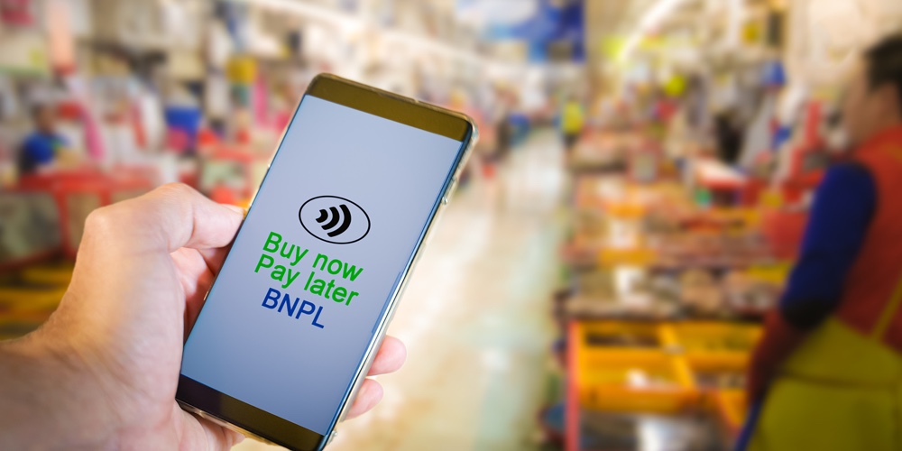 Bnpl Or Buy Now Pay Later Online Shopping Concept.