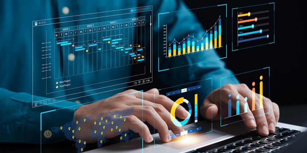 Businessman Analyzing Business Enterprise Data Management