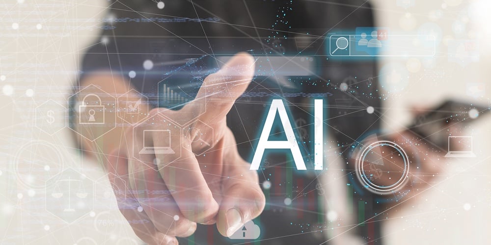 Chat With Ai Or Artificial Intelligence Technology. Businessman Using A Laptop Computer Chatting Wit