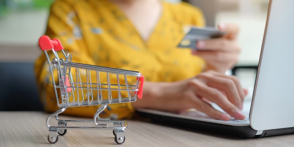 bigstock-Close-Up-Mini-Shopping-Cart-A-264089326
