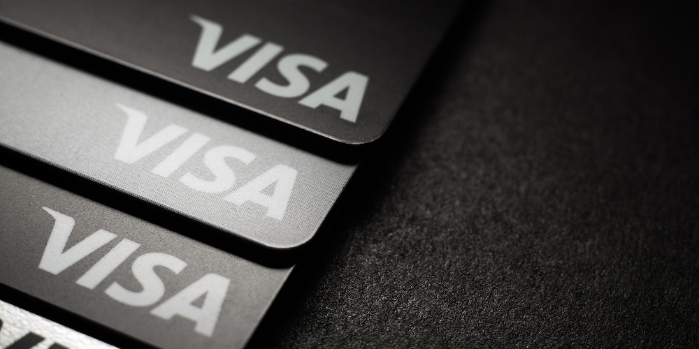 Credit Card Macro|Close-up Of Visa Credit Cards Placed On A Dark Background. Moscow