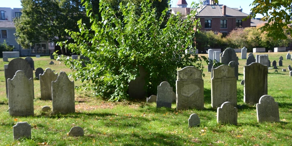Colonial Era Graveyard In The Heart Of Salem Massachusetts