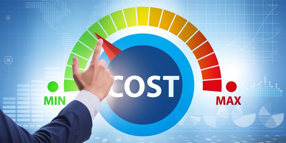 Cost management concept with businessman
