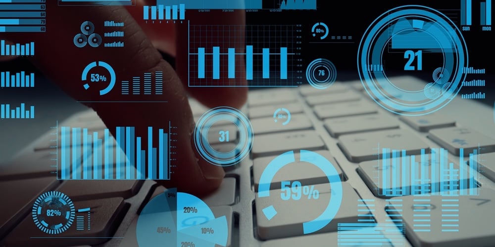 Creative Visual Of Business Big Data And Finance Analysis On Computer Showing Concept Of Statistical