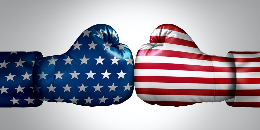 Culture War And Cultural Wars Concept Or Usa Heritage And Divided American Politics As Different Phi