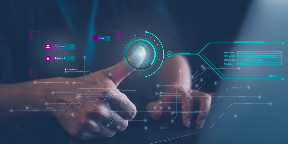 Cyber Network Security Fingerprint Scanning And Biometric Authentication