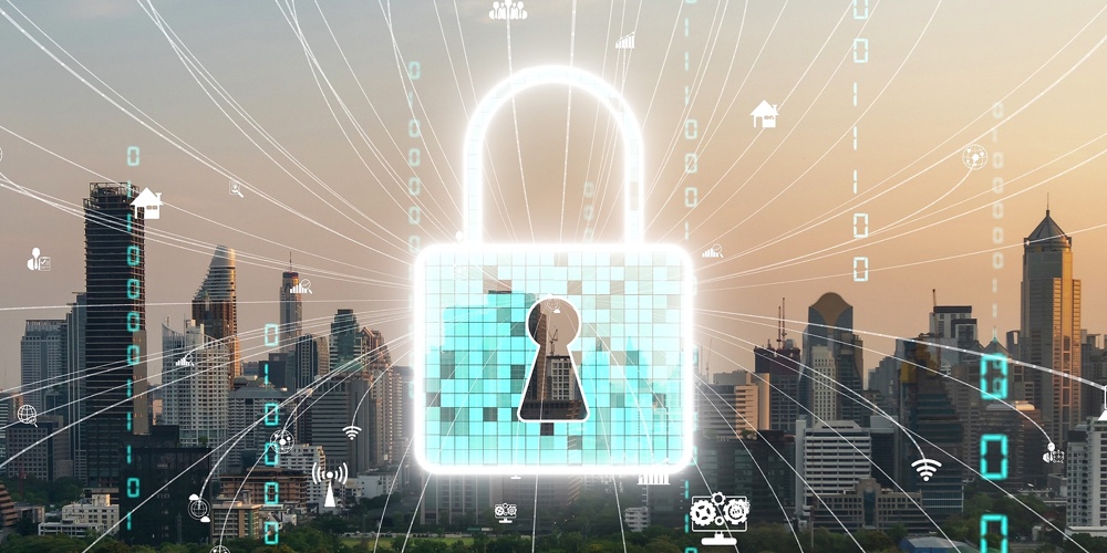 Cyber Security And Alteration Data Protection On Digital Platform . Graphic Interface Showing Secure