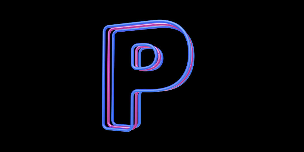 bigstock-D-neon-alphabet-letter-P-iso-41343451