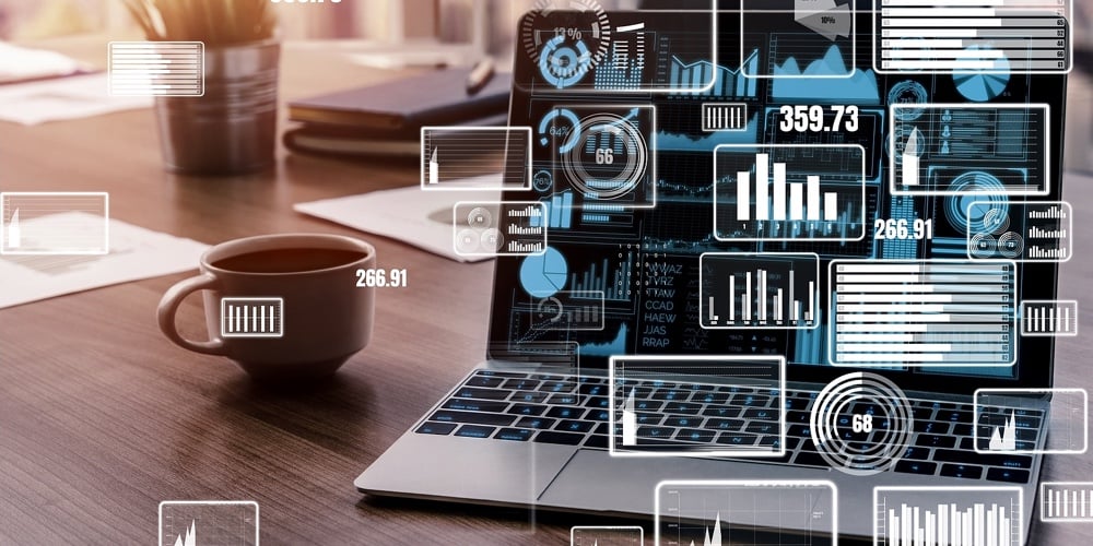 Data Analysis For Business And Finance Conceptual . Graphic Interface Showing Future Computer Techno