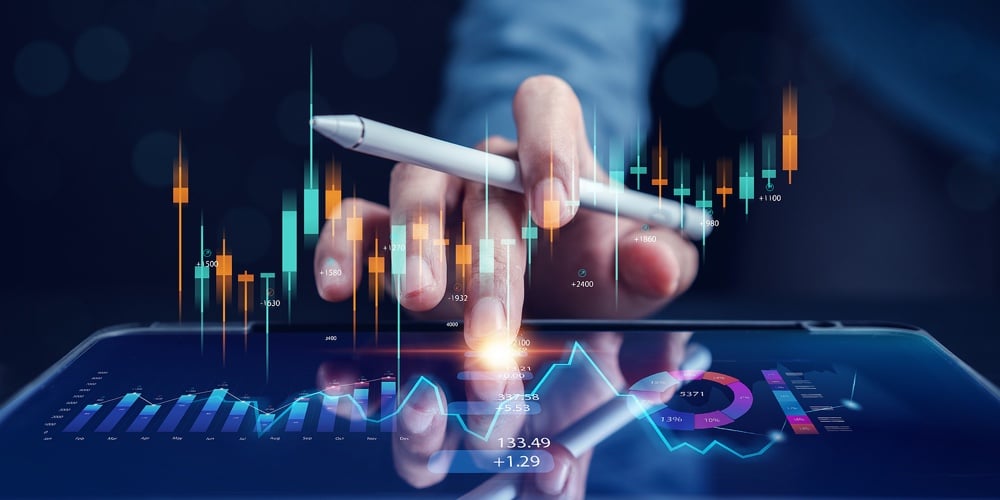 Data Analytics And Analyst Working With Computer In Business Management System To Make Report With K