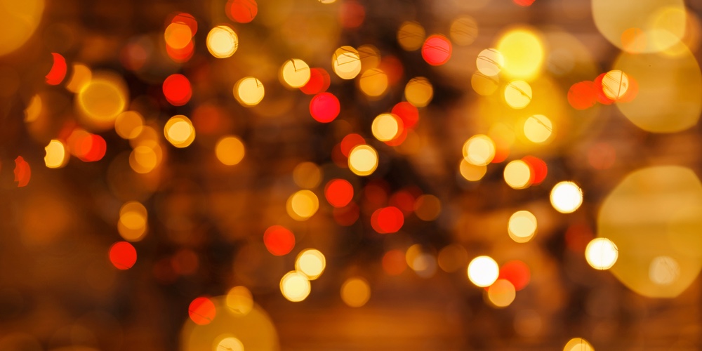 Picture1|Defocused Lights Background. Twinkle Lights Bokeh. Defocused Gold Lights. Abstract Holiday Backgroun