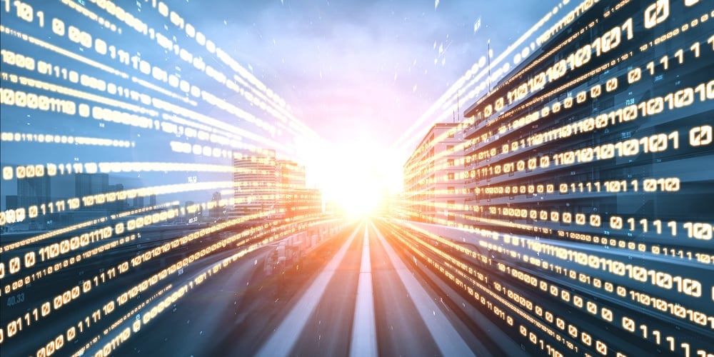 bigstock-Digital-Data-Flow-On-Road-With-407282552