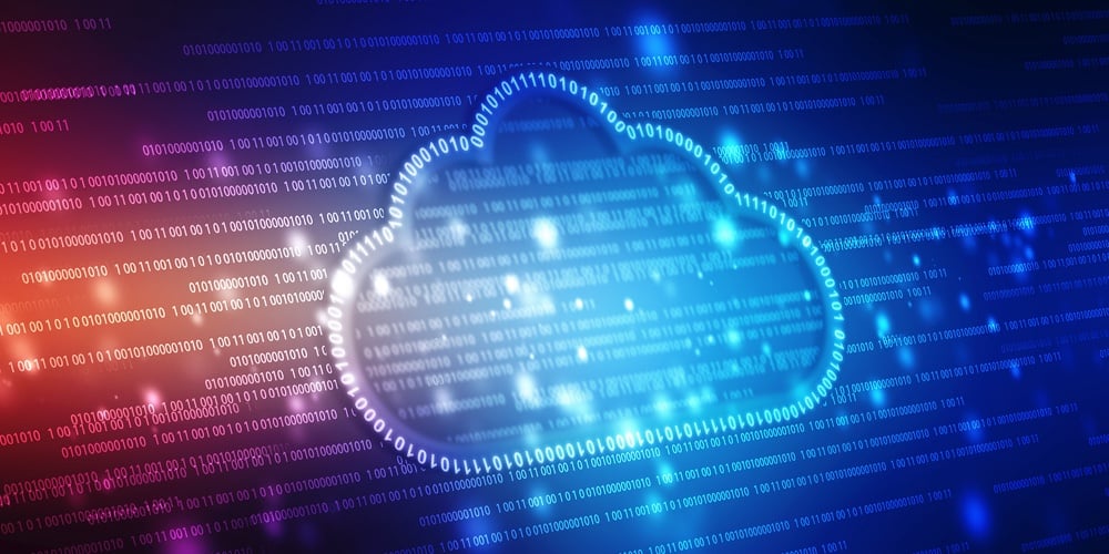 Digital Illustration Of  Cloud Computing Concept