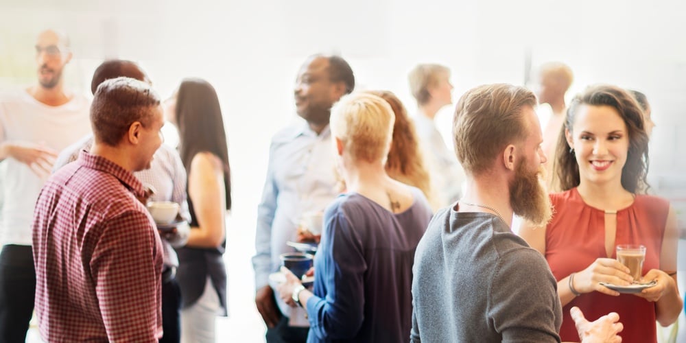 Diverse people at the office party