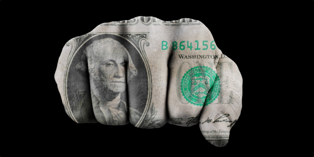 Fist With One Us Dollar