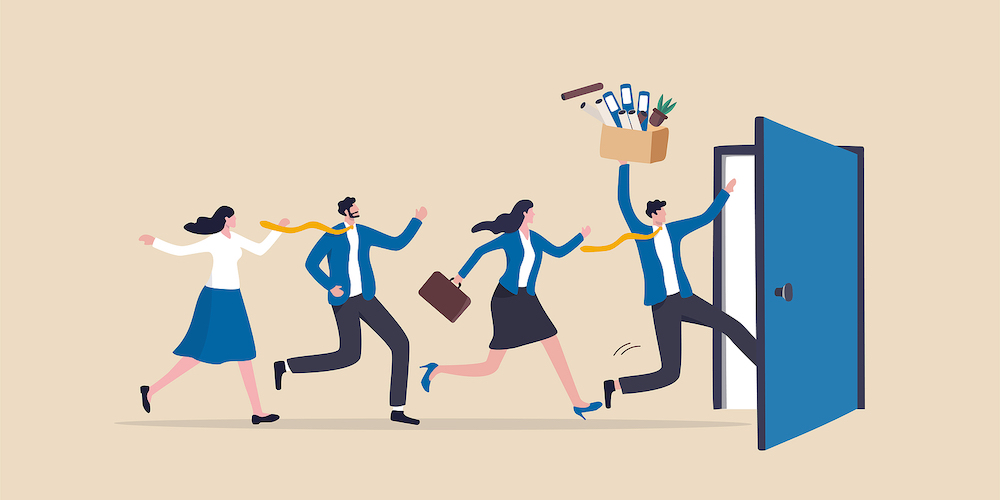 Great Resignation, Employee Resign, Quit Or Leaving Company, People Management Or Human Resources Pr
