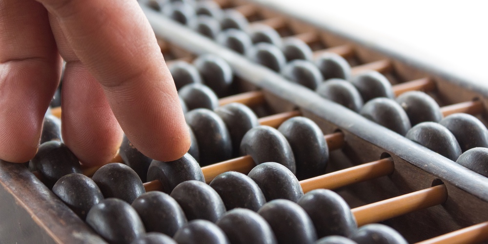 Hand And Abacus Old Antique Calculator Retro Finance Education