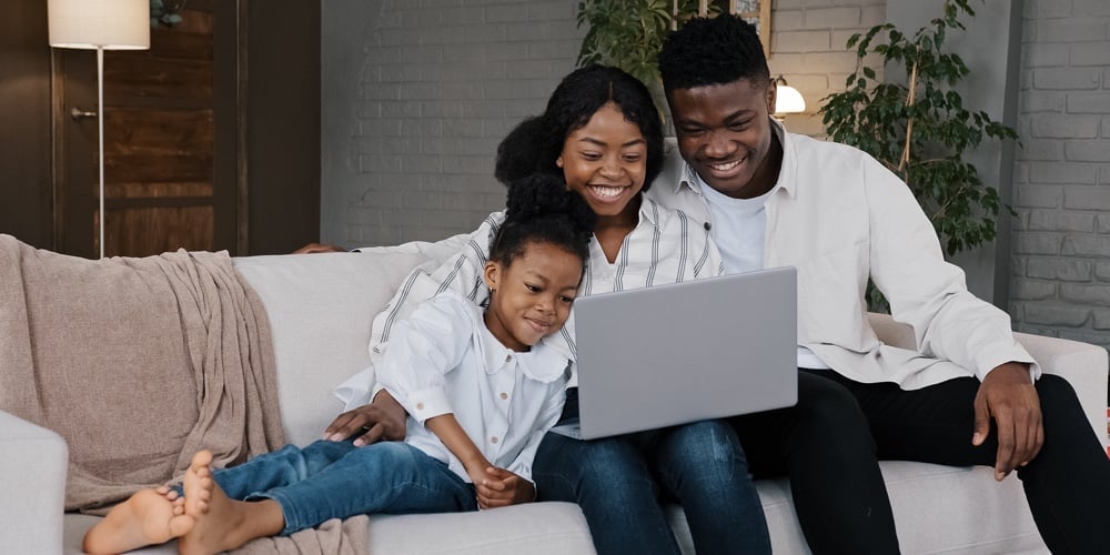 bigstock-Happy-African-Family-And-Cute-461242905