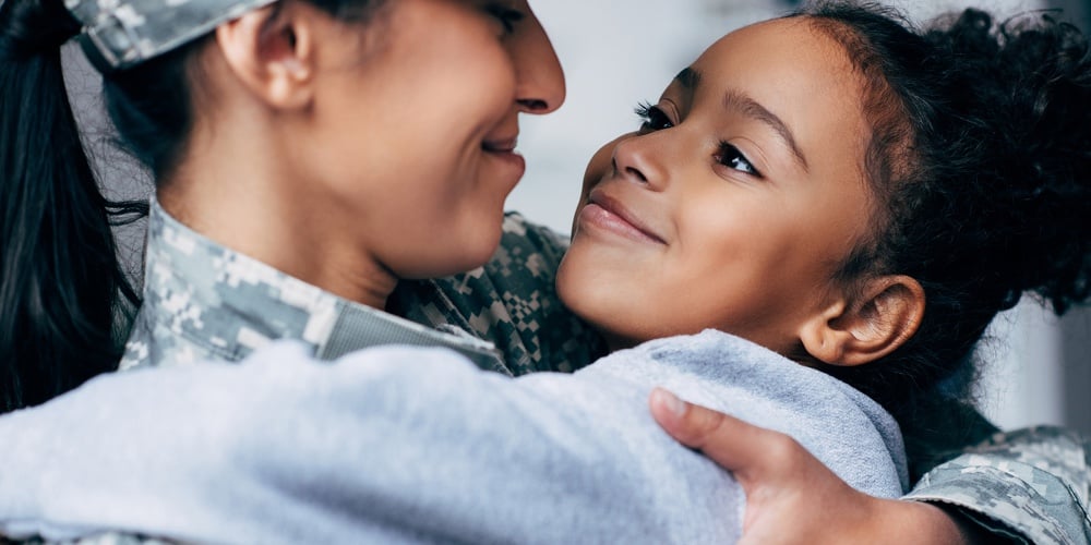 Happy Daughter Hugging Mother