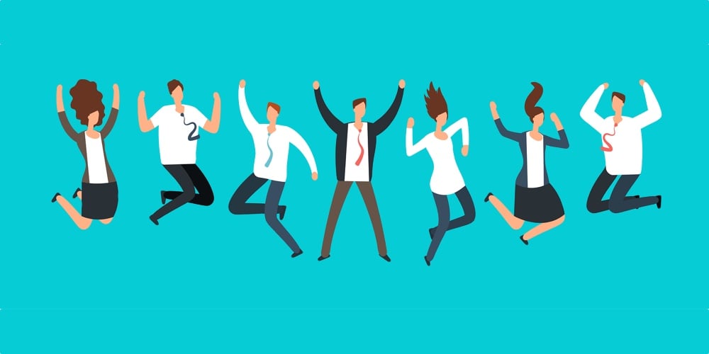 Happy Excited Business People