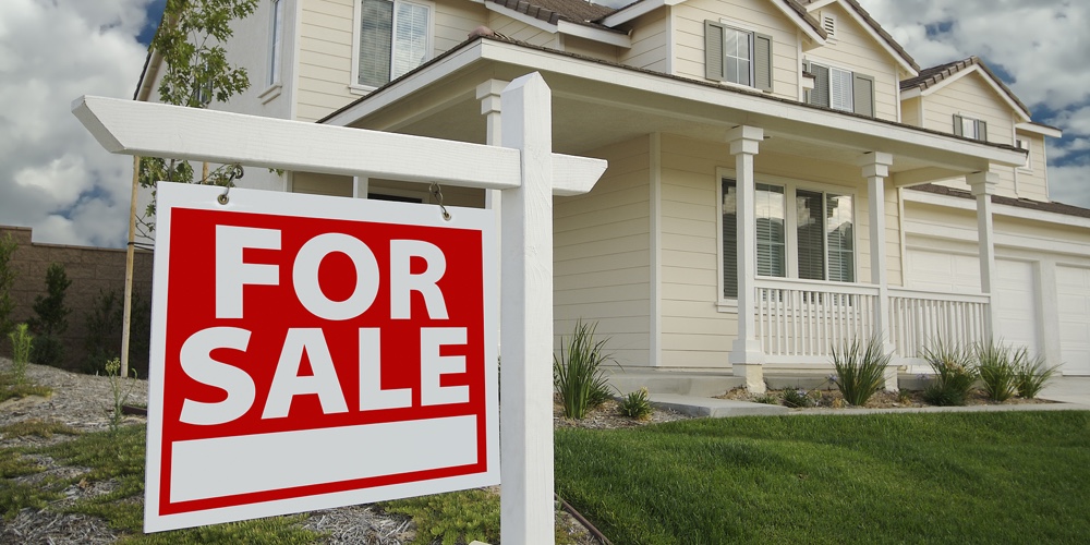 Home For Sale Sign & New Home