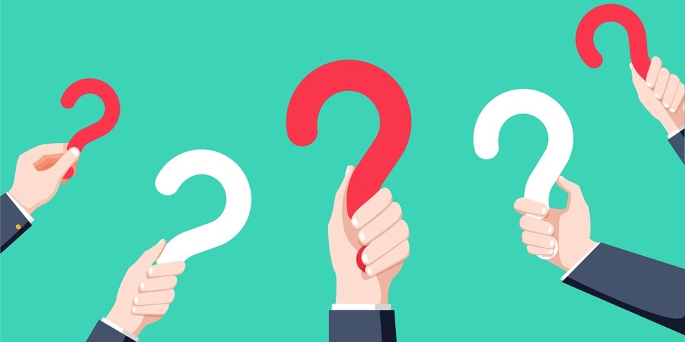 Human Hands Holding Question Mark