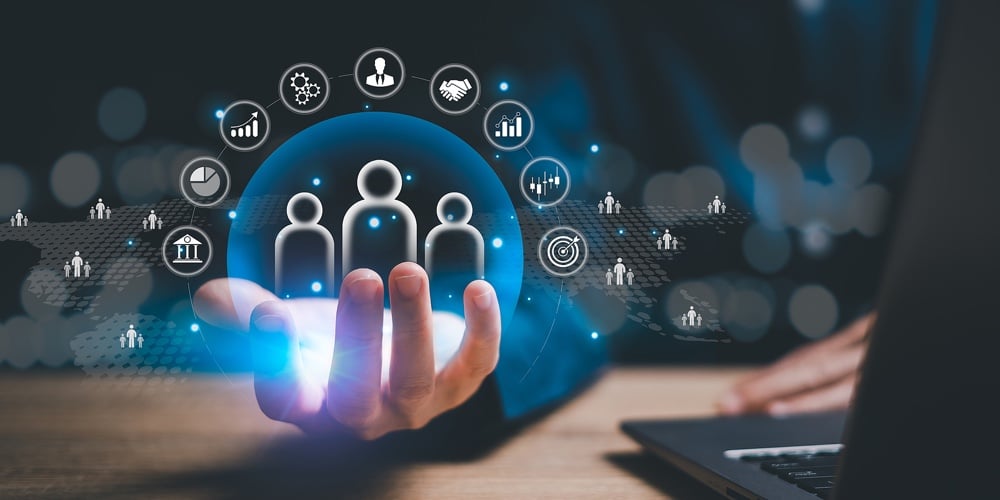 Human Resources Customer Network Relationship Management Concept