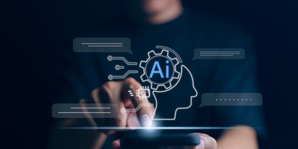 Man Using Technology Smart Robot Ai