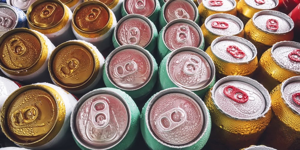 Picture2|Picture3|Metal Cans Of Beer With Ice Cubes In Mini Refrigerator