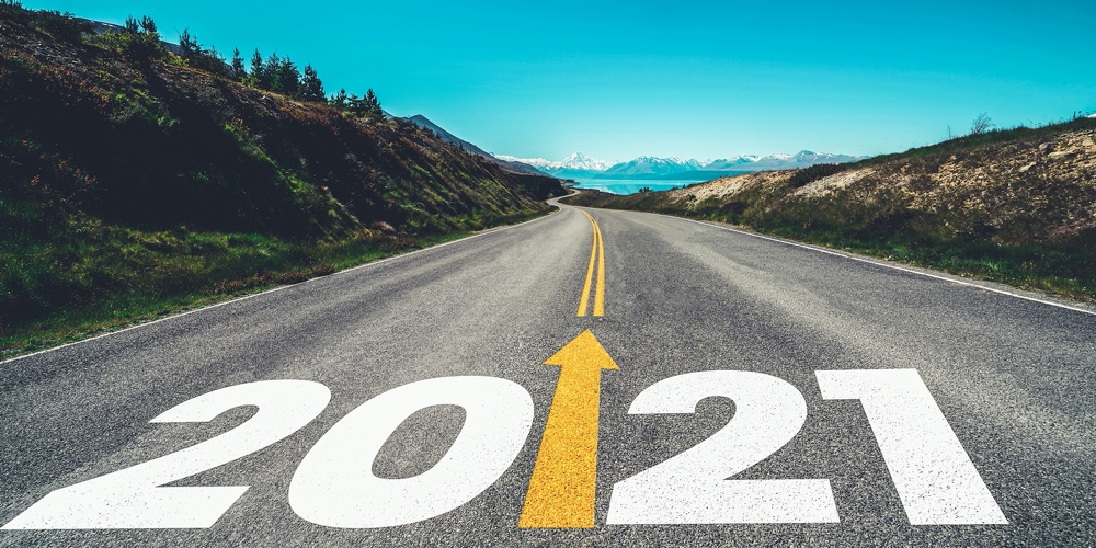 2020-Credit-Union-Performance-Trends-That-Will-Impact-Your-New-Year-HIRES|2021 New Year Road Trip Travel And Future Vision Concept . Nature Landscape With Highway Road Leadin