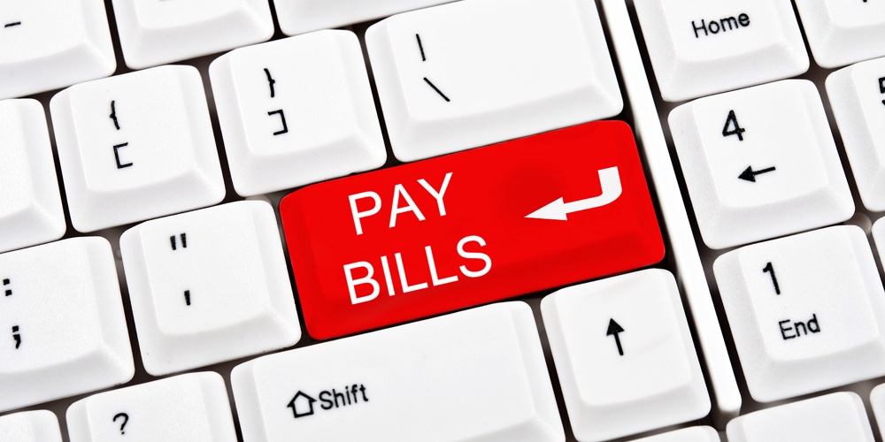 Pay bills key in place of enter key