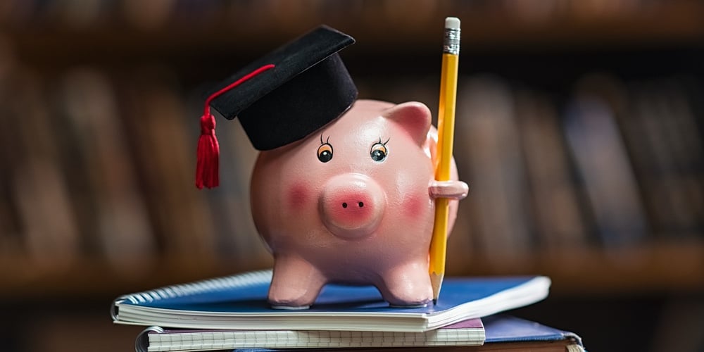 bigstock-Pink-piggy-bank-wearing-gradua-353046815