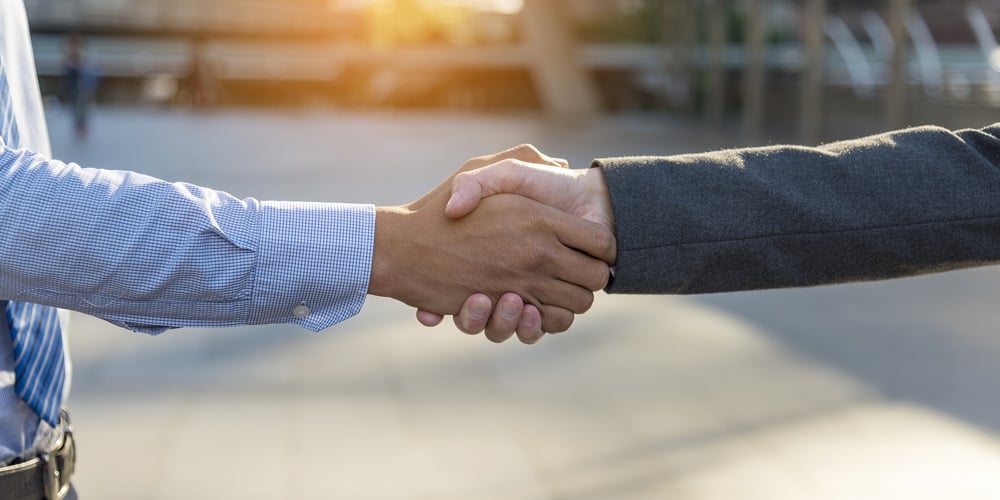 Team Business Partners Shaking Hands Together To Greeting Start Up Small Business In Meeting Room. S