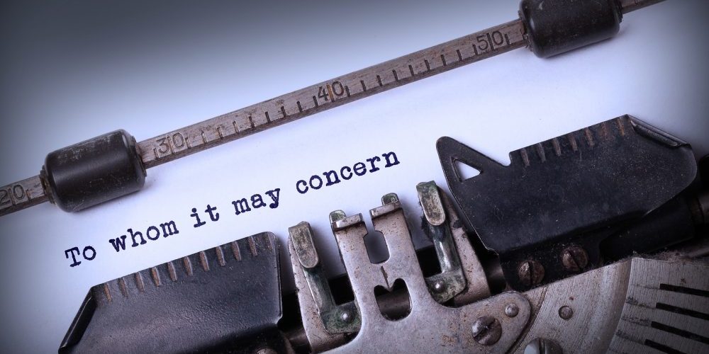 Vintage Inscription Made By Old Typewriter