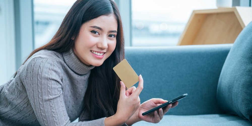 Women Crazy Shopaholic Holding Shopping Bags