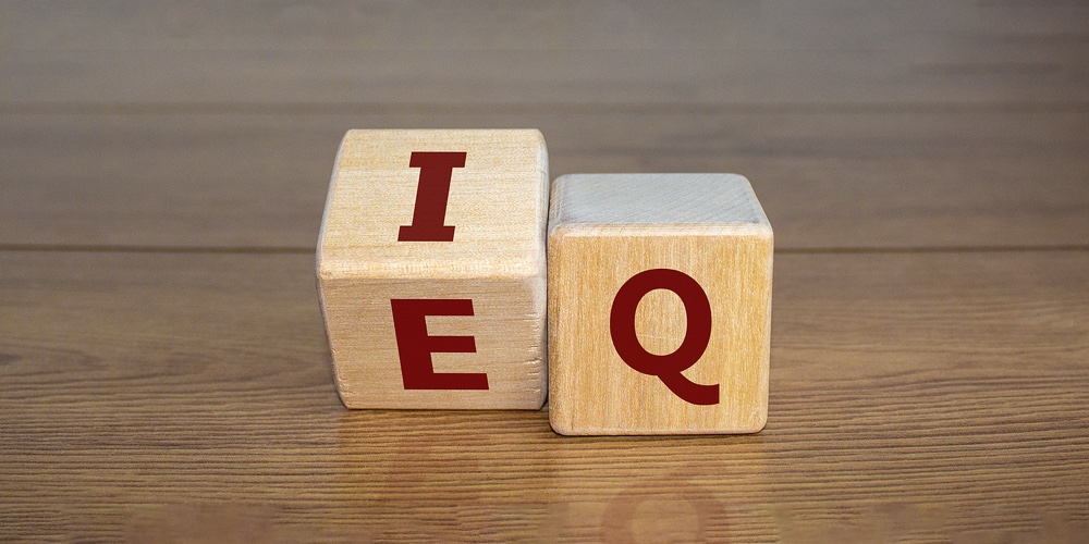 Wooden Cubes With The Expression ‘iq’ ‘intelligence Quotient’ To ‘eq’ ’emotional Intelligence Quotie